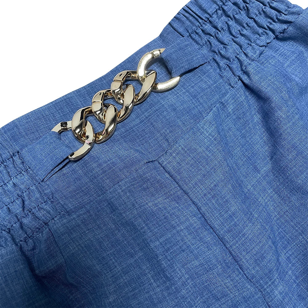 High Waist Solid Color Wide Leg Pants