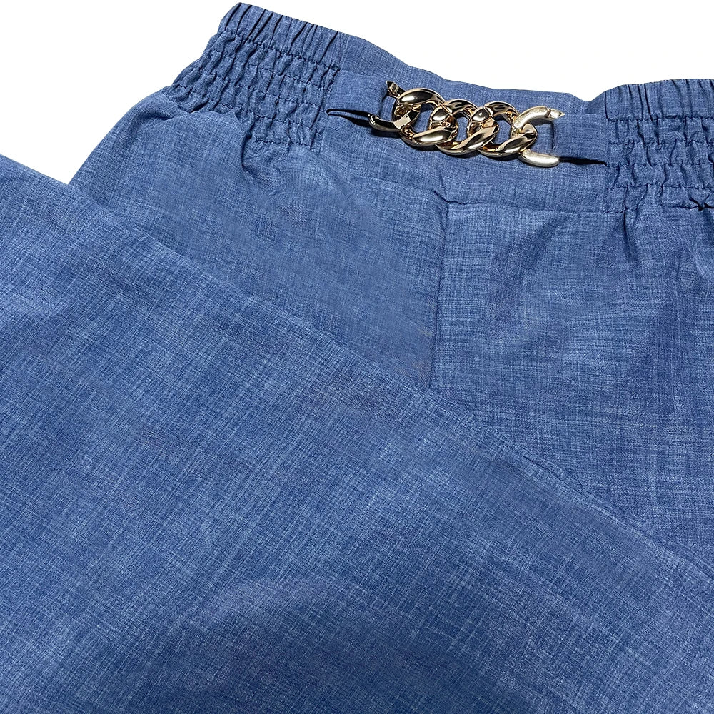 High Waist Solid Color Wide Leg Pants