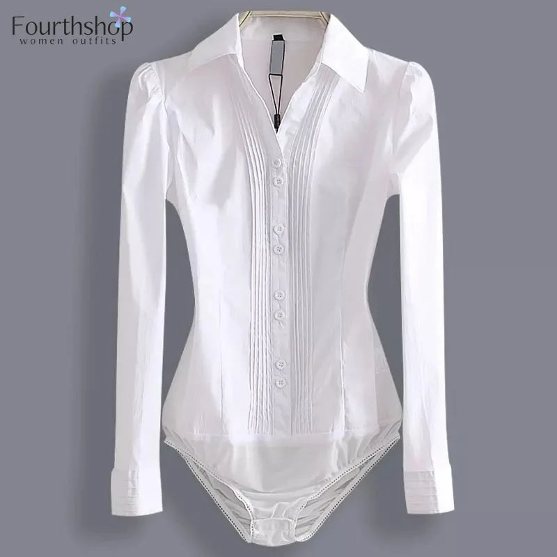 Bodysuit Long Sleeve  Office Lady Work Uniforms
