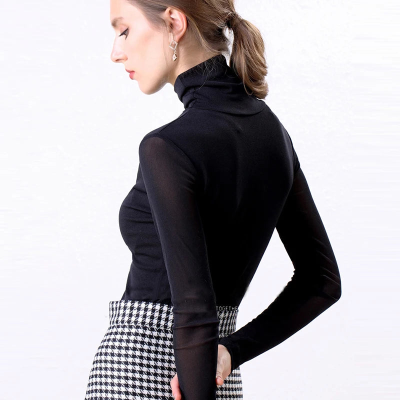 Long Sleeve Turtleneck Blouse