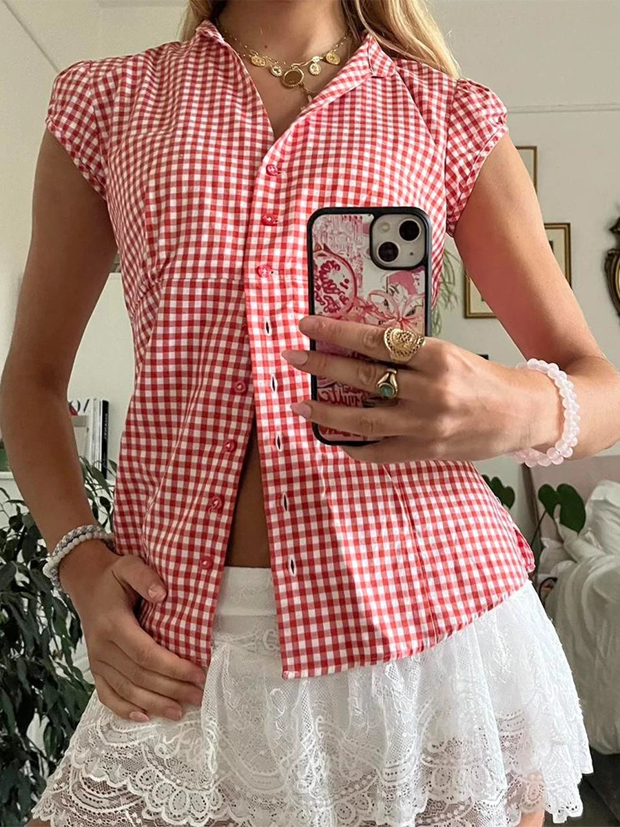 V-Neck Sleeveless Tank Top with Ruffle Hem