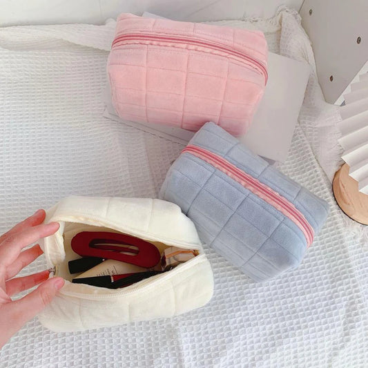 Cute Plush Makeup Bag , Portable Travel Bags
