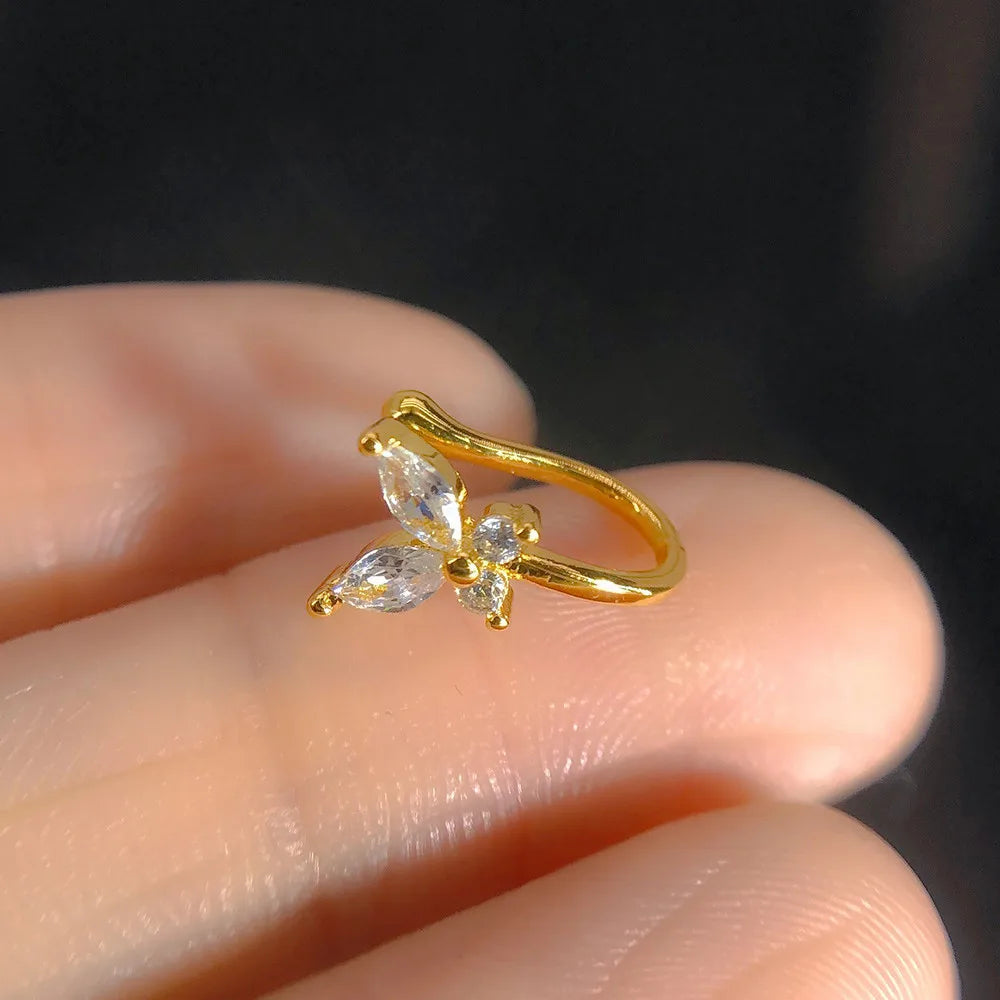 Fake Piercing Clip Nose Ring Cuff Body Jewelry