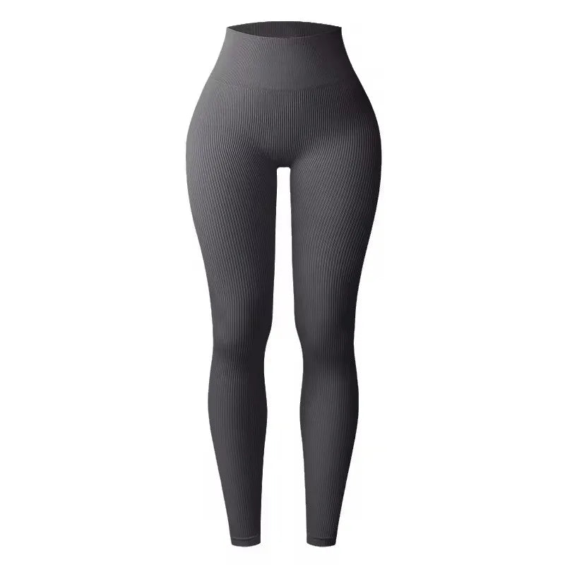 Seamless knitted yoga pants high waisted leggings
