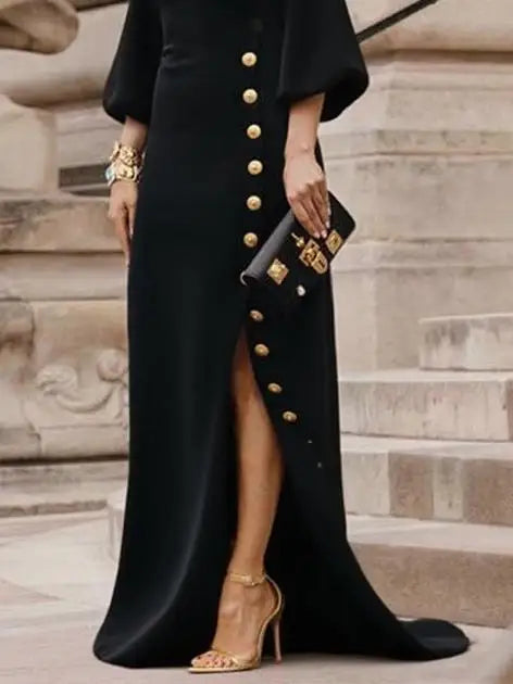 Evening Gown Party Slit Maxi Dress