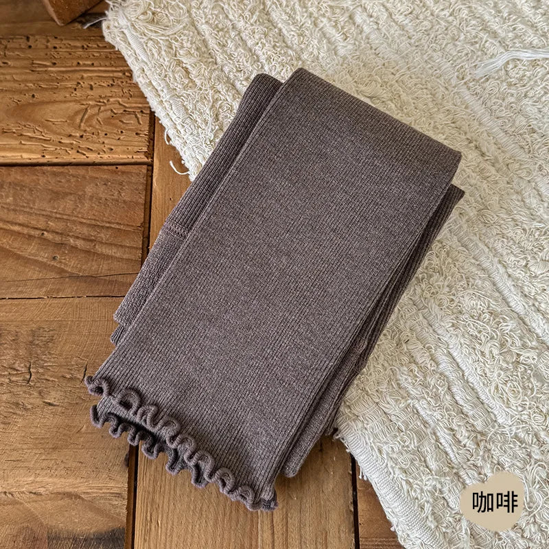 Girl Solid Kid Legging Toddler Skinny Cropped Trouser