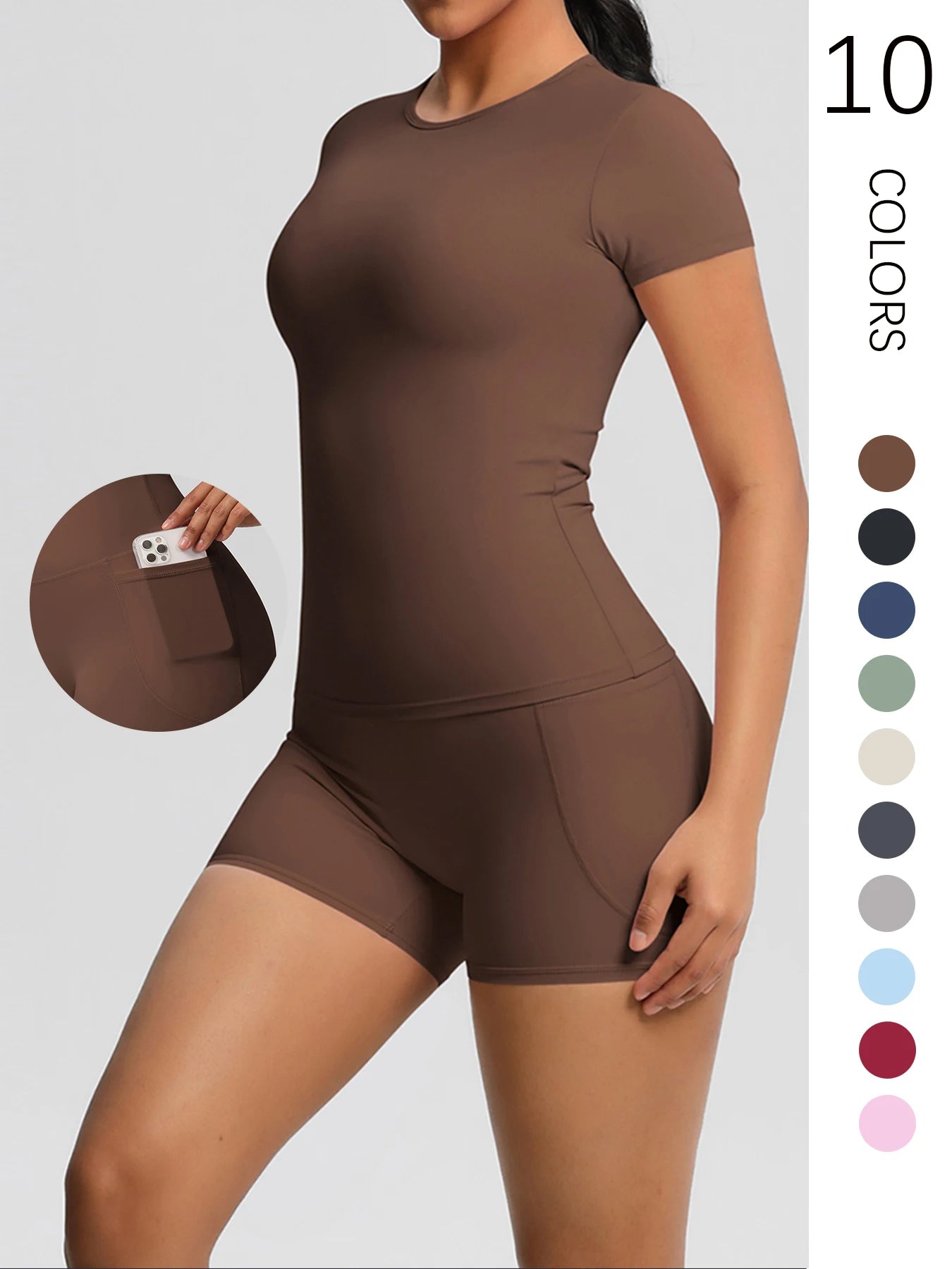 Workout Sportswear 2Pcs Piece  Yoga Shirt / Shorts