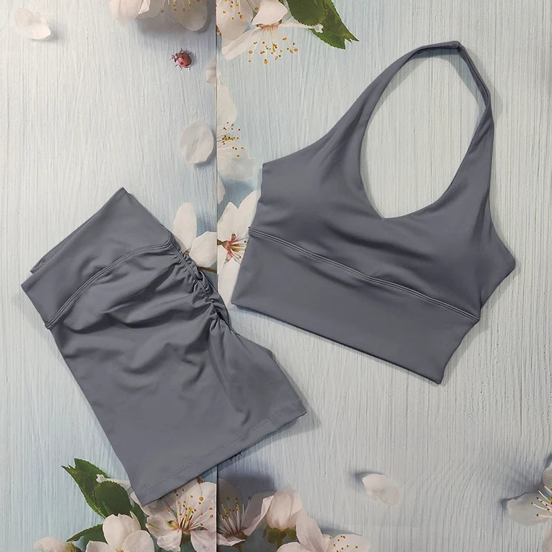 Yoga Set  Sexy Sports Bra/ Flared Leggings