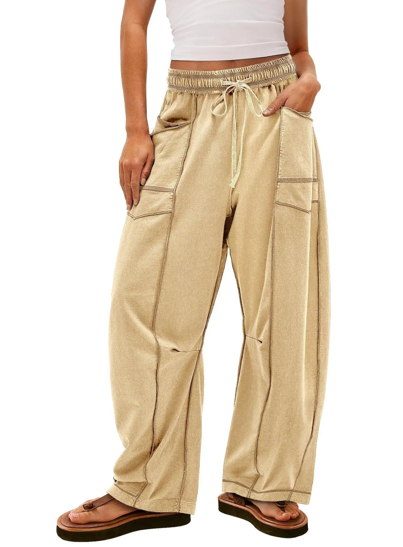 Versatile Elastic Straight Leg  High Waisted Pants