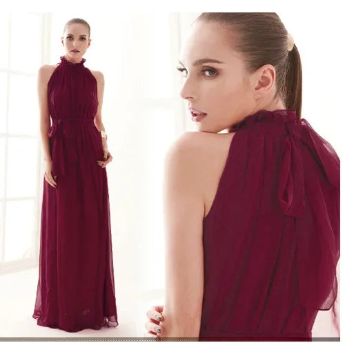 Long  A Line Sleeveless Summer Dress