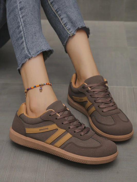 Sneakers Fashion Flat Heel  Leather Casual Shoes
