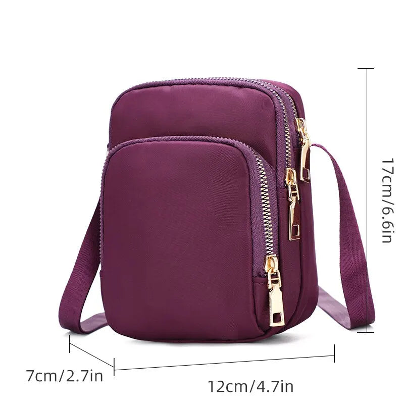 Waterproof Shoulder Bag Crossbody Zipper Mobile Phone