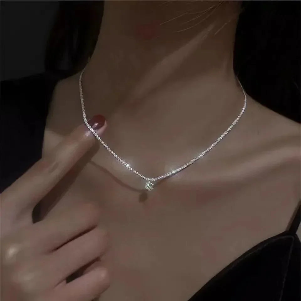 Stainless Steel Necklaces  Exquisite Minimalist Square Pendant