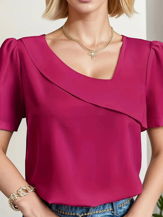 Plus Size Short Sleeve Blouse