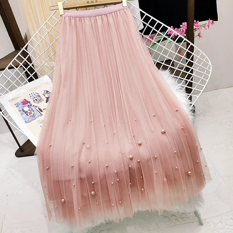 Casual Summer Embroidery Long Skirt