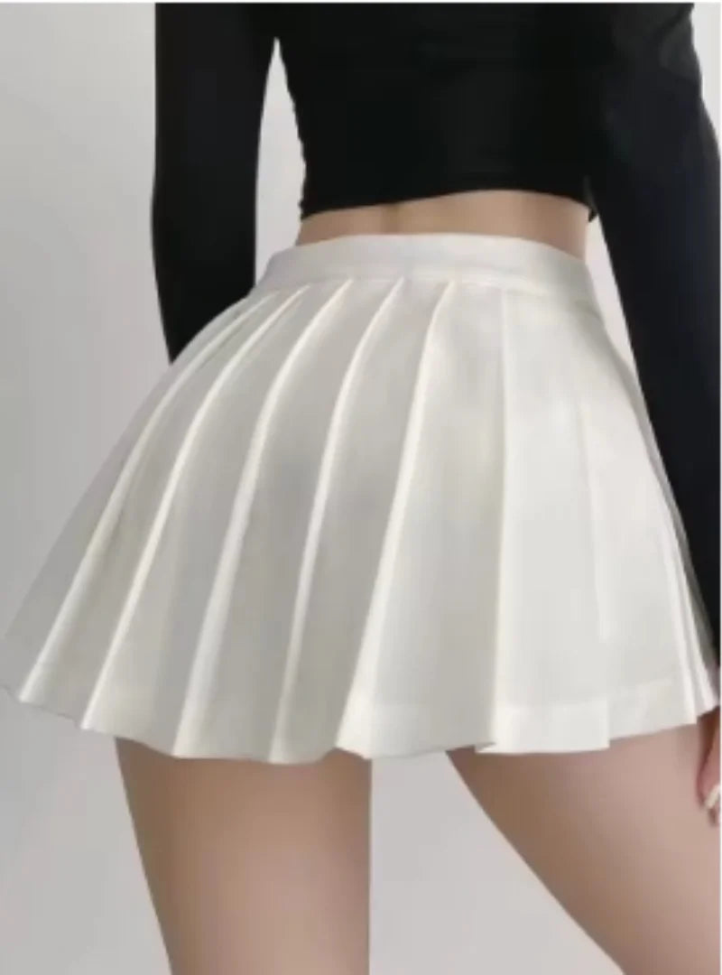 Pleated High Waist Mini Tennis, Dance Skirt