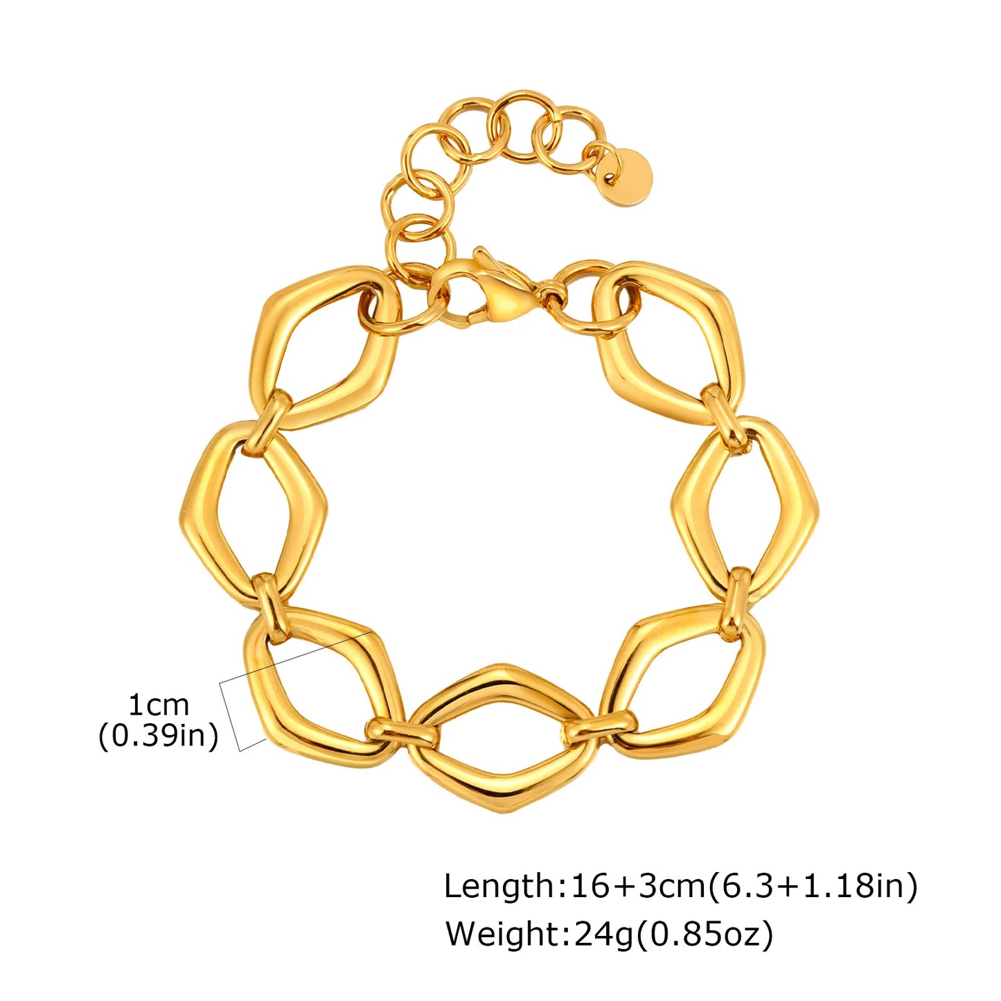 Gold Plated Layering Bracelets Wristband Waterproof Jewelry