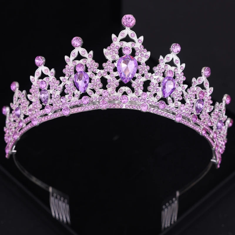 Wedding Hair Tiara Crown Silver Color Tiaras