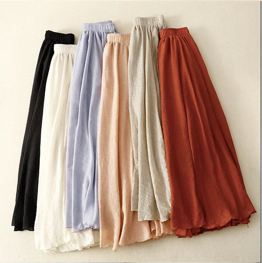 Cotton Double Layer Half Skirt