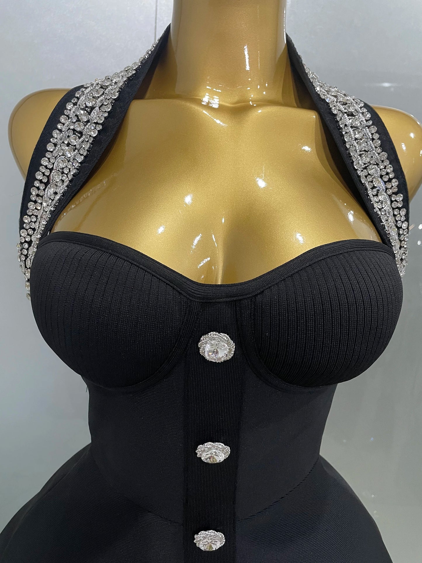 Sexy Off the Shoulder Shinning Crystal  Dress