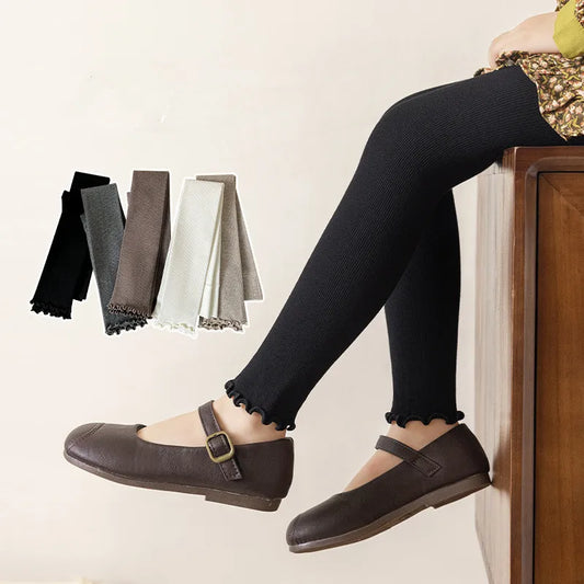 Girl Solid Kid Legging Toddler Skinny Cropped Trouser