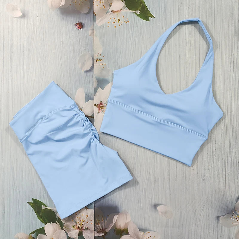 Yoga Set  Sexy Sports Bra/ Flared Leggings