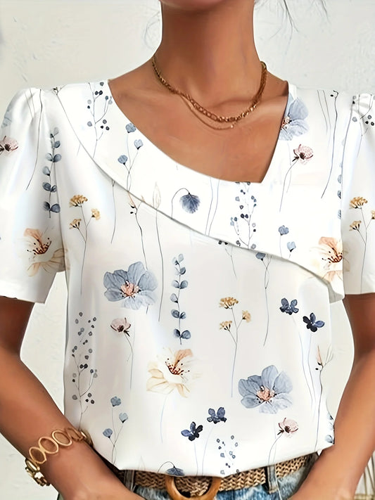 Elegant  Woman's Printed Top