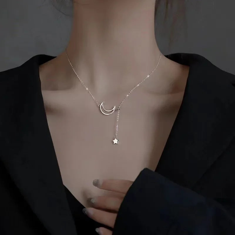 Stainless Steel Necklaces  Exquisite Minimalist Square Pendant