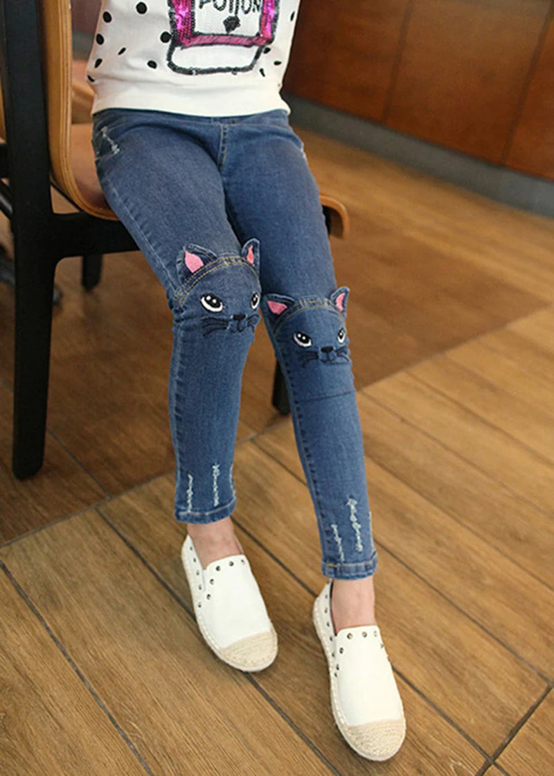 Children Infants Girls Casual Denim Long Pants