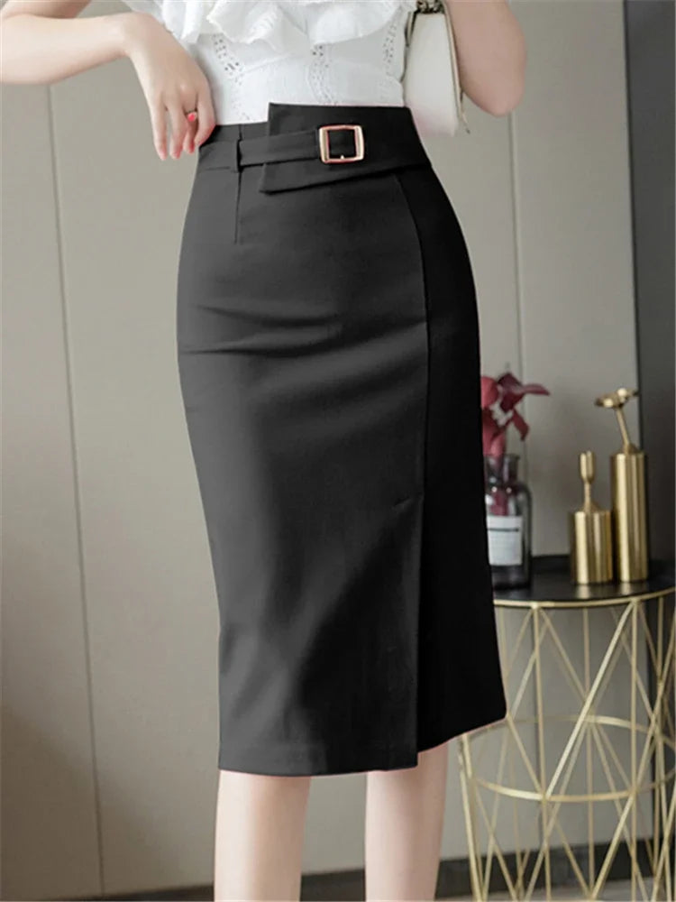Wrap Midi High Waist Pencil Skirts
