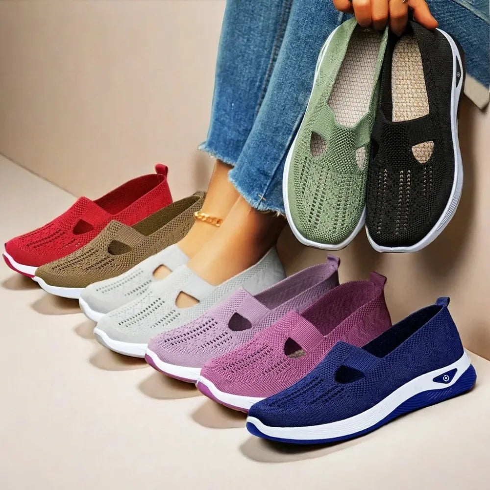 Breathable Womens Walking Shoes Soft Sole
