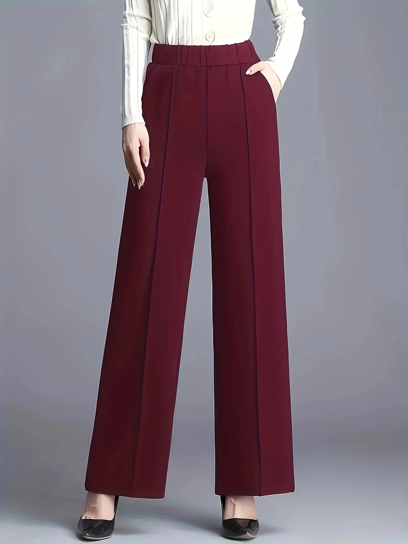 High Waist Casual Pants Western Style