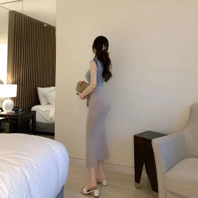 Blouse Sleeveless  Turtleneck Corset Tops