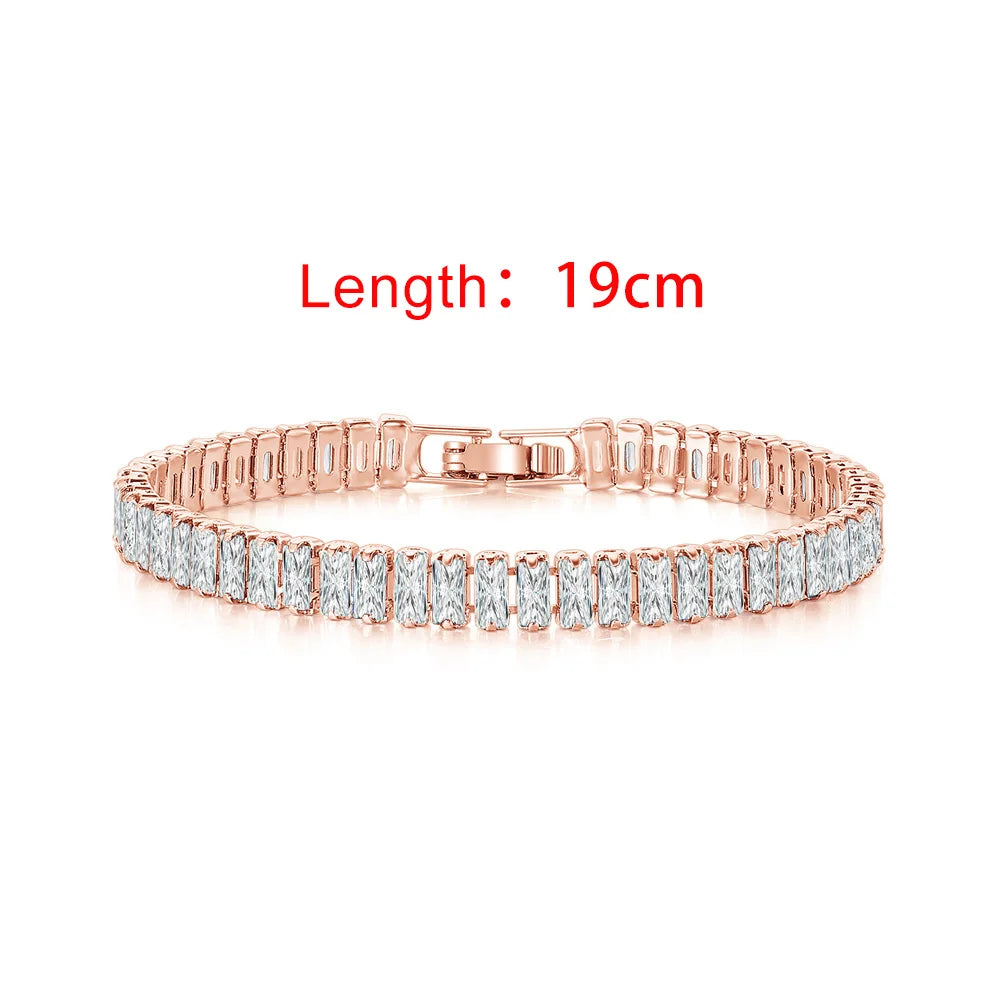 Iced Out Zircon Tennis Luxury Crystal Bracelet