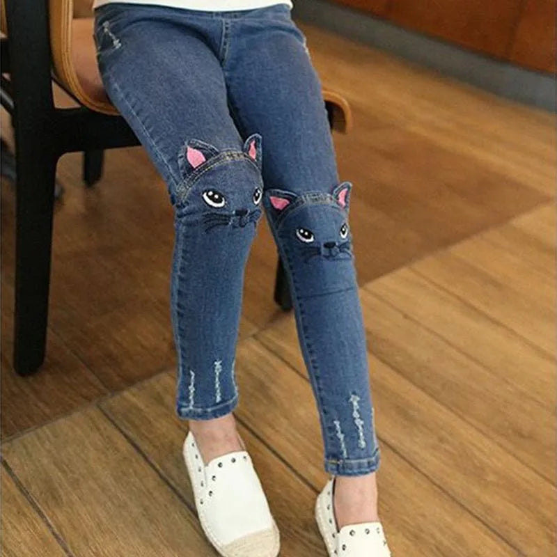 Children Infants Girls Casual Denim Long Pants