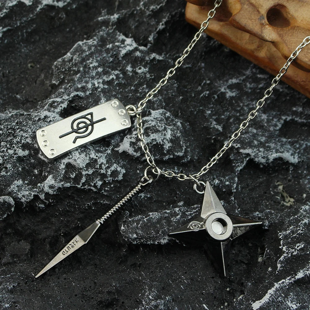 Leather Necklace  Red Cloud Pendant