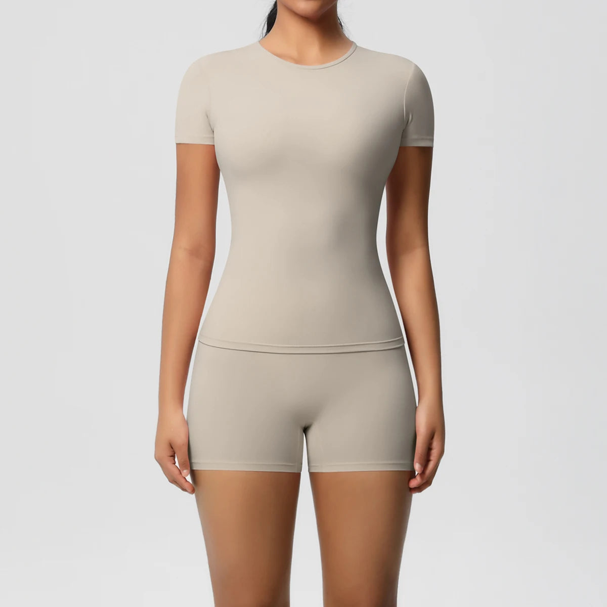 2PC Quick-Drying Gym Leggings Breathable Stretchy