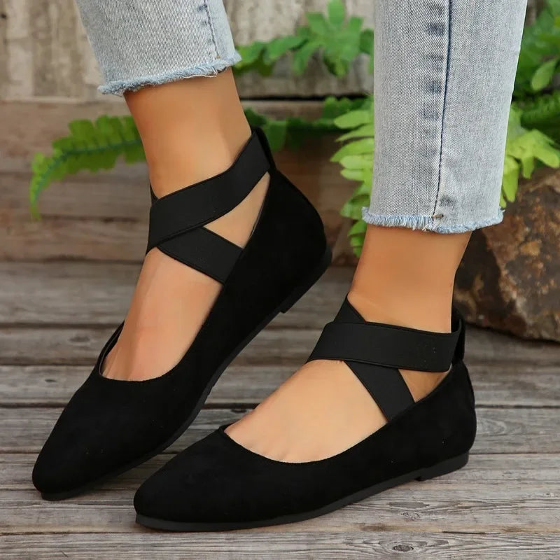 Black Flat Lightweight Ballet Shoes Size 36-43
