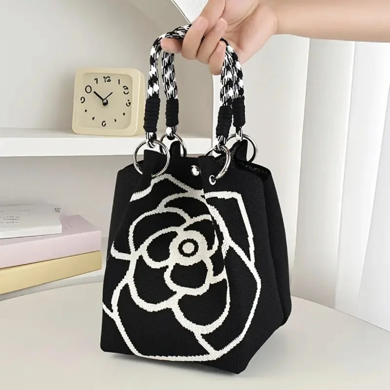 Portable Handbag Large Capacity Knitted Tote Bag