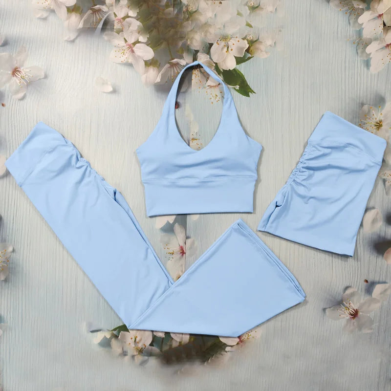 Yoga Set  Sexy Sports Bra/ Flared Leggings