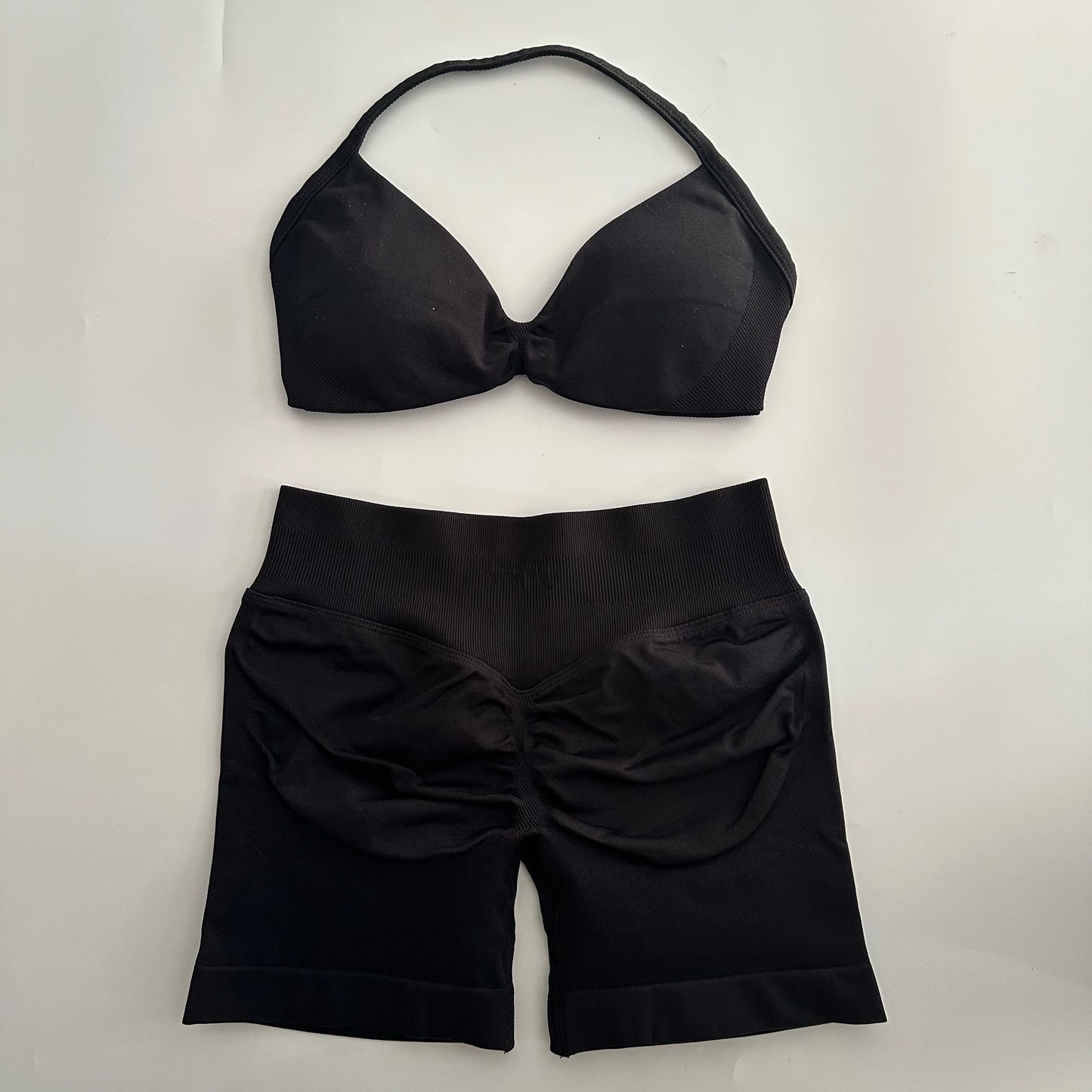 Yoga Gym Set Seamless Strappy Yoga Bra Top