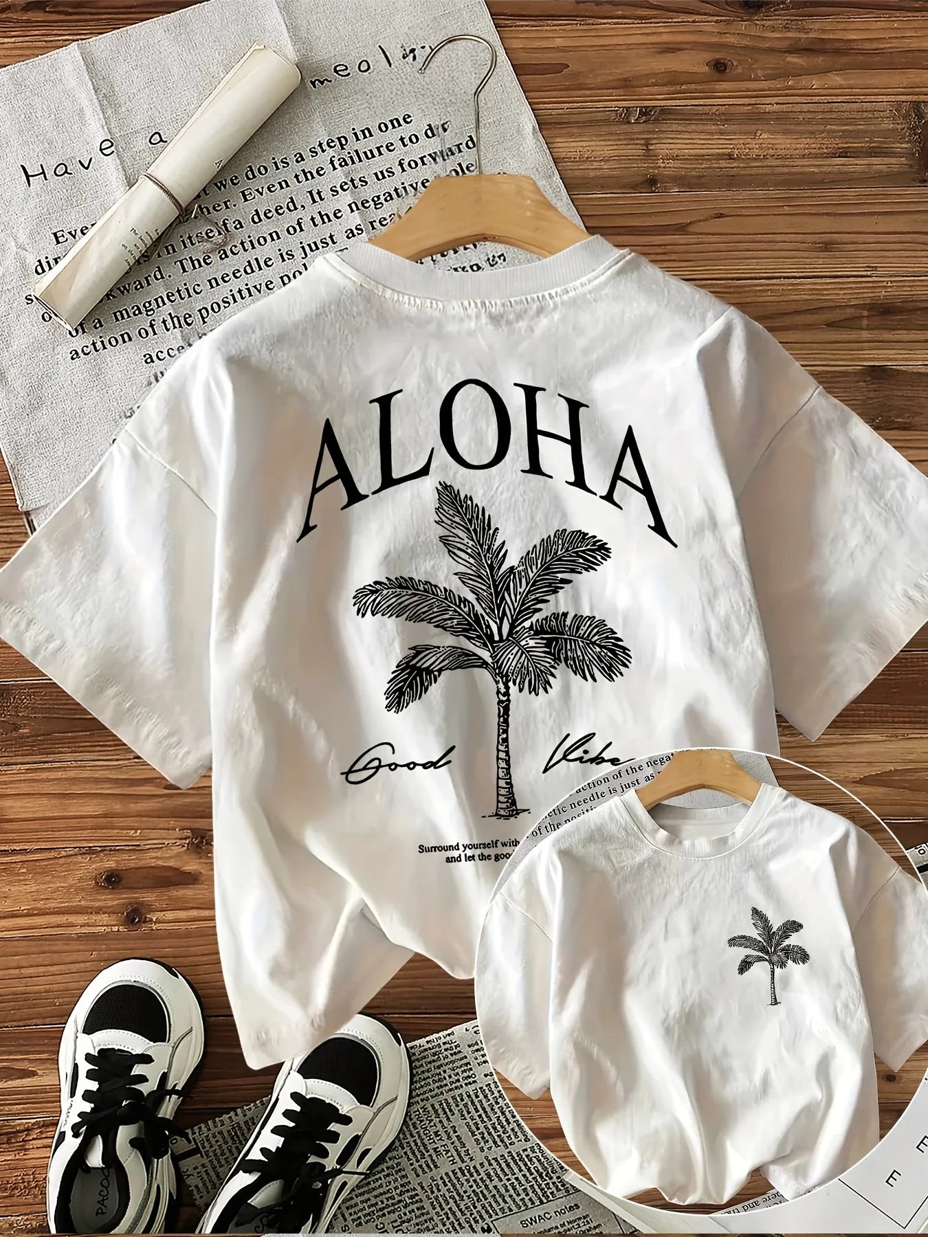 Aloha Graphic Print T-Shirt Short Sleeve