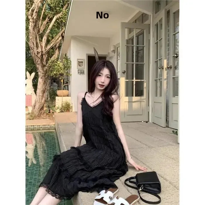 White/Black French Style Tank Dress