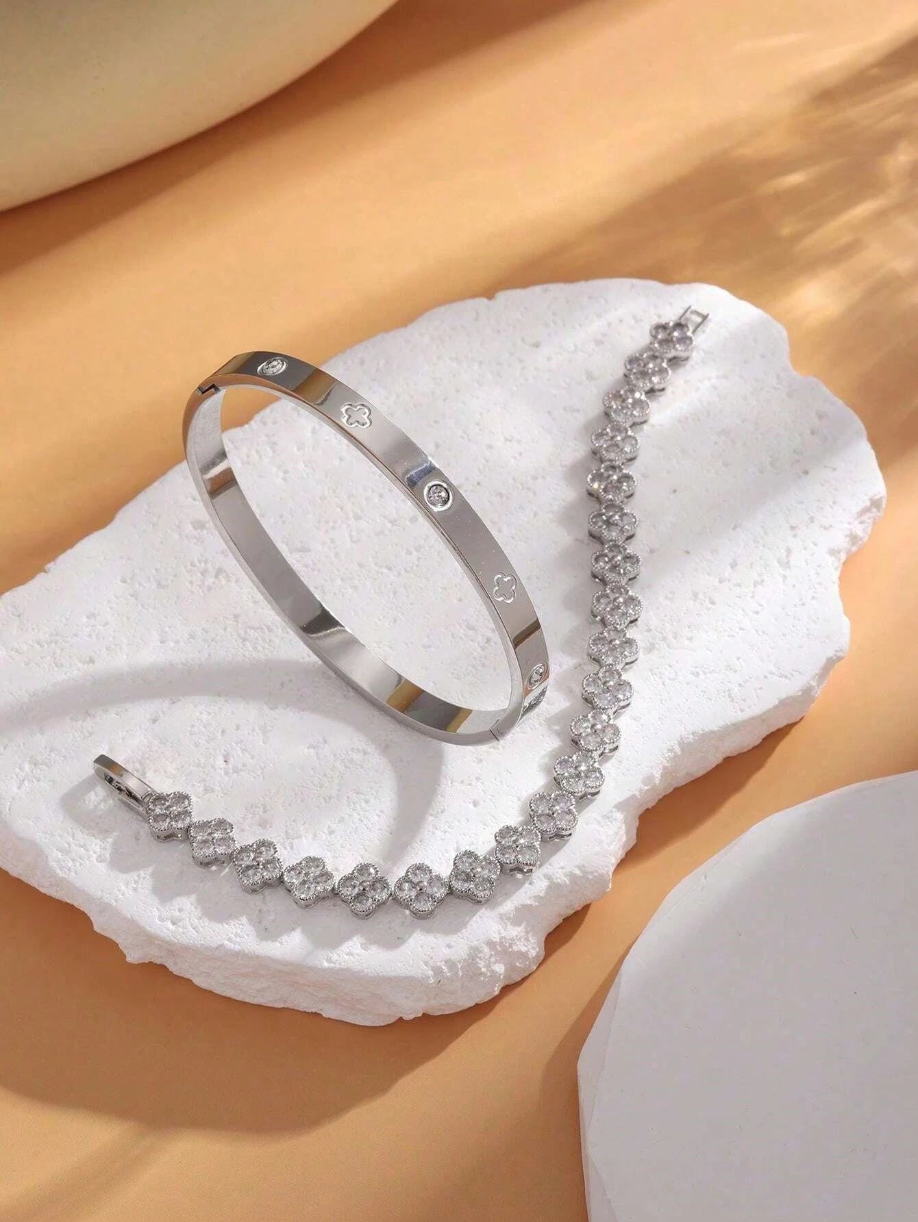 Lucky Clover Women Bracelet Quality Stainless Steel