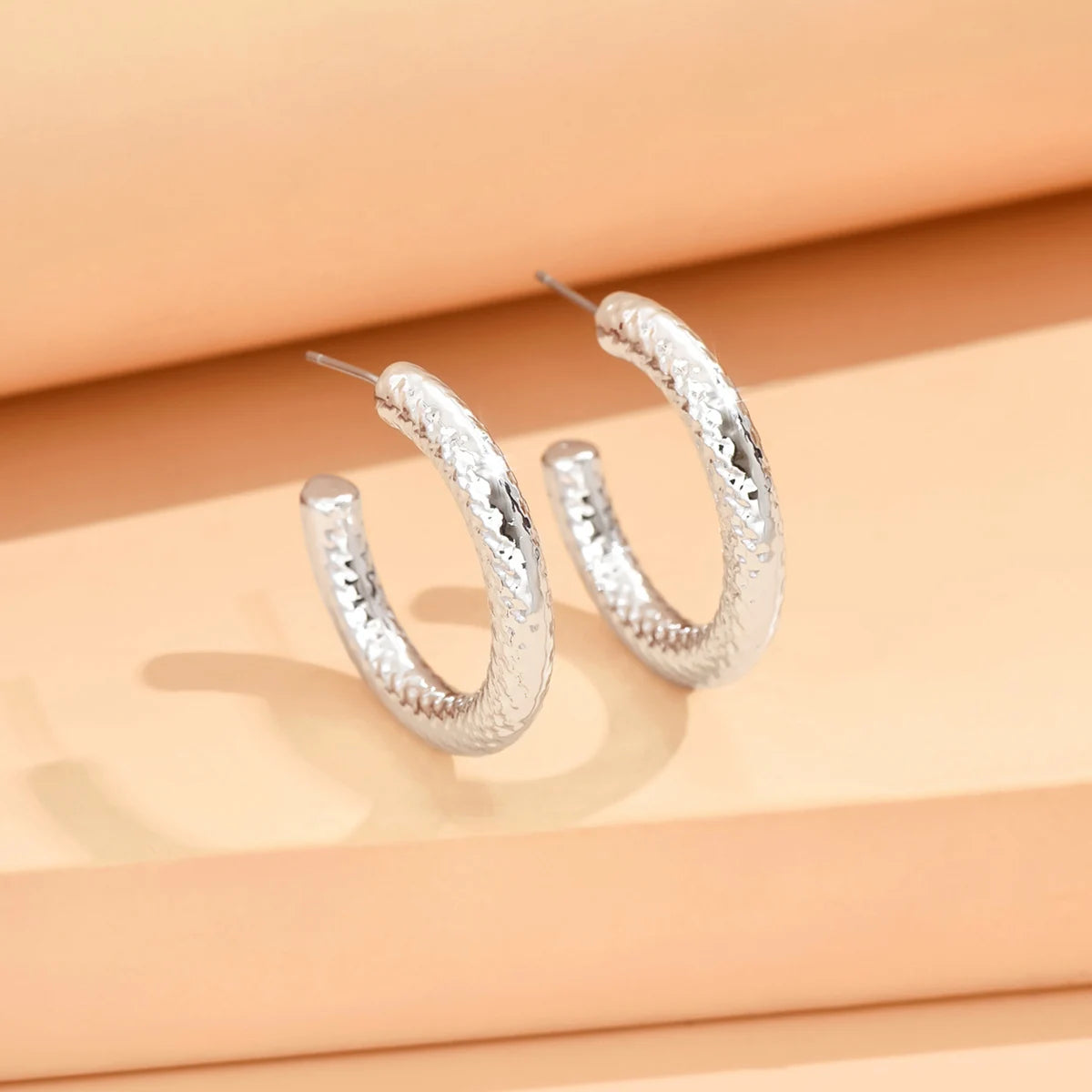 Geometric Irregular Metallic Color Earrings for Women