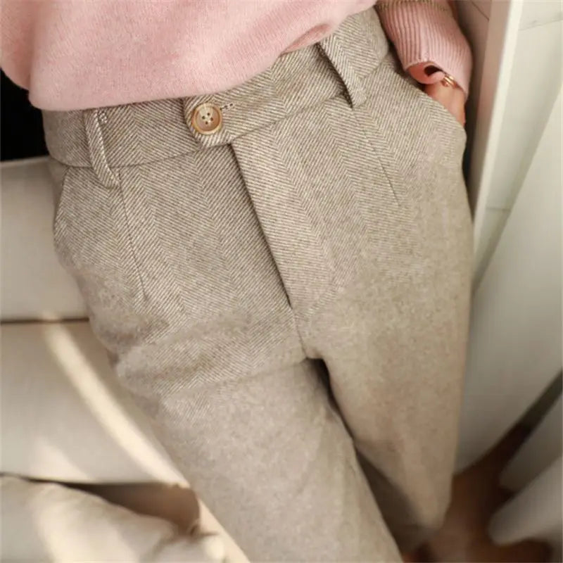 High Waist Suit Pencil Pants Fashion Trousers