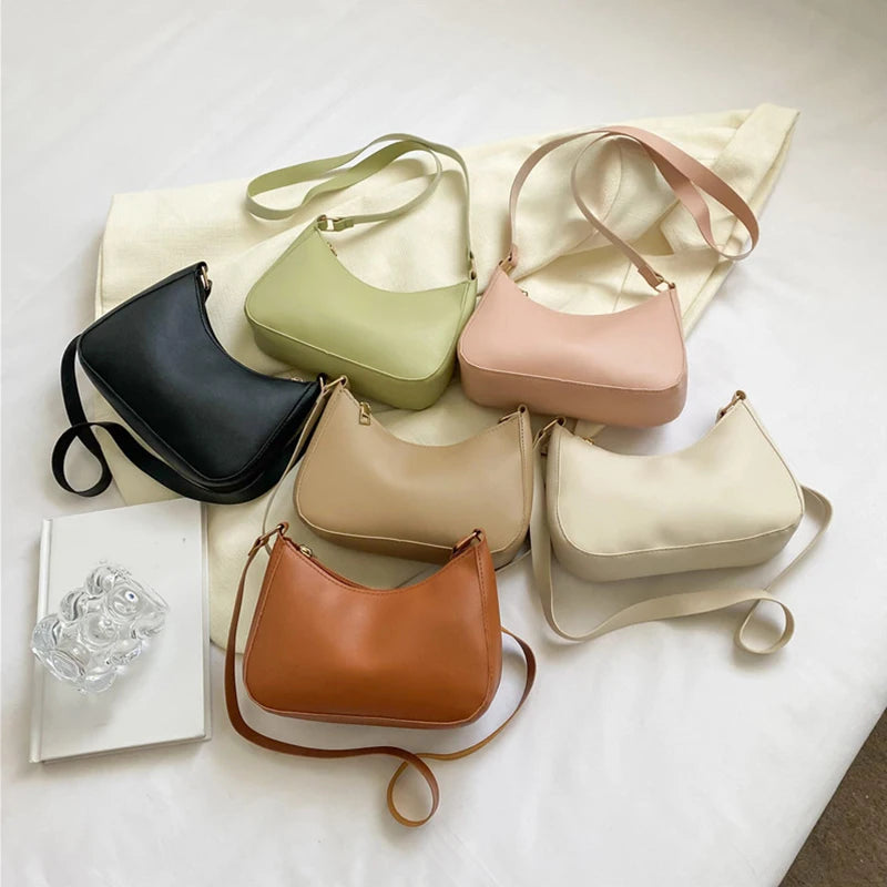 Leather Shoulder Underarm Fashion Handbags Hobos