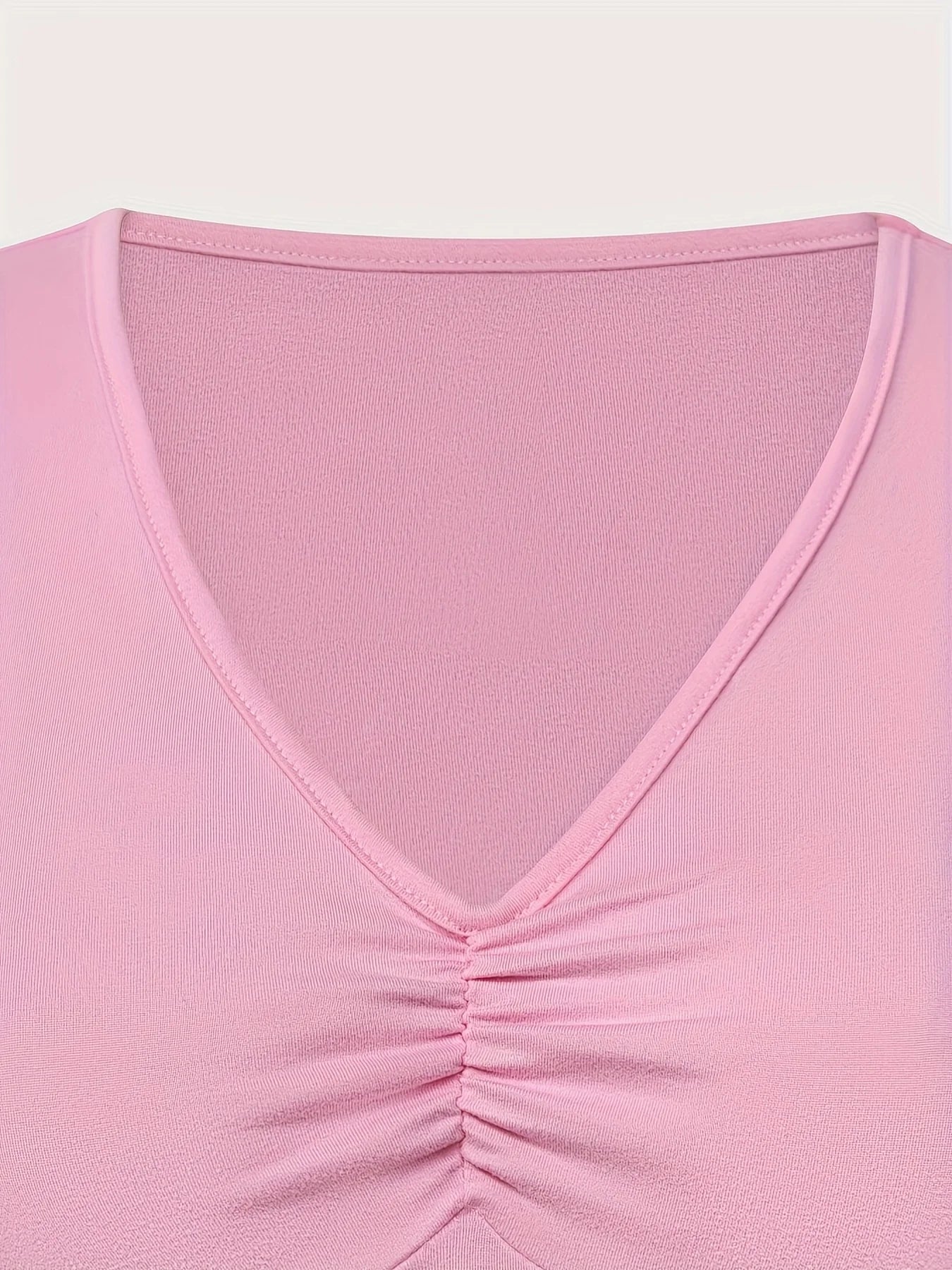 Fashion V-neck  Slim T-shirt Three-piece Set