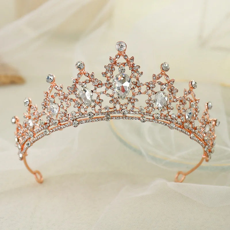 Wedding Hair Tiara Crown Silver Color Tiaras