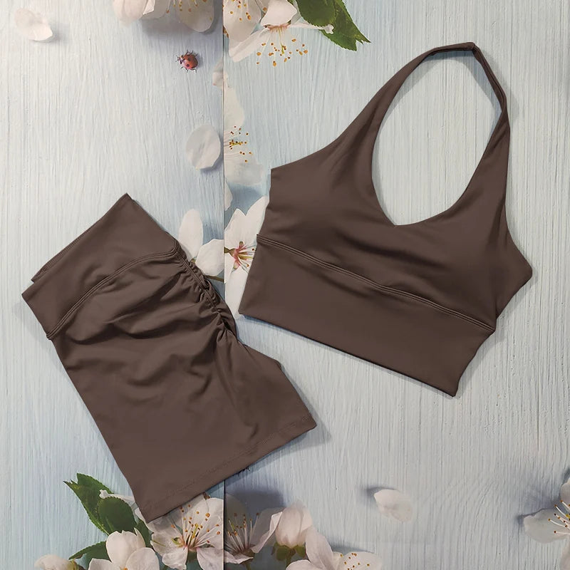 Yoga Set  Sexy Sports Bra/ Flared Leggings